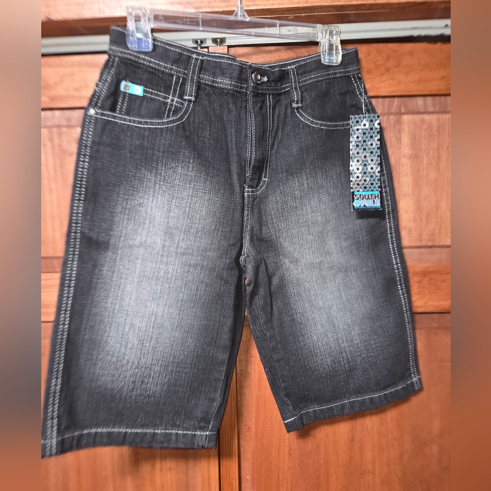 Relaxed Black Jeans with Distressed Look